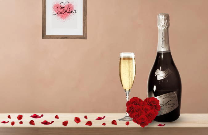 Saint-Valentin : l'amour en bulles et en éclat de champagne