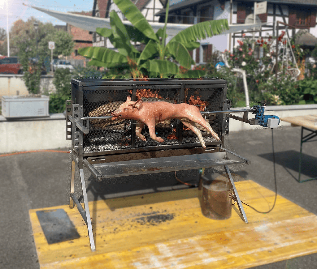 [Location] Tournebroche à foyer vertical au bois