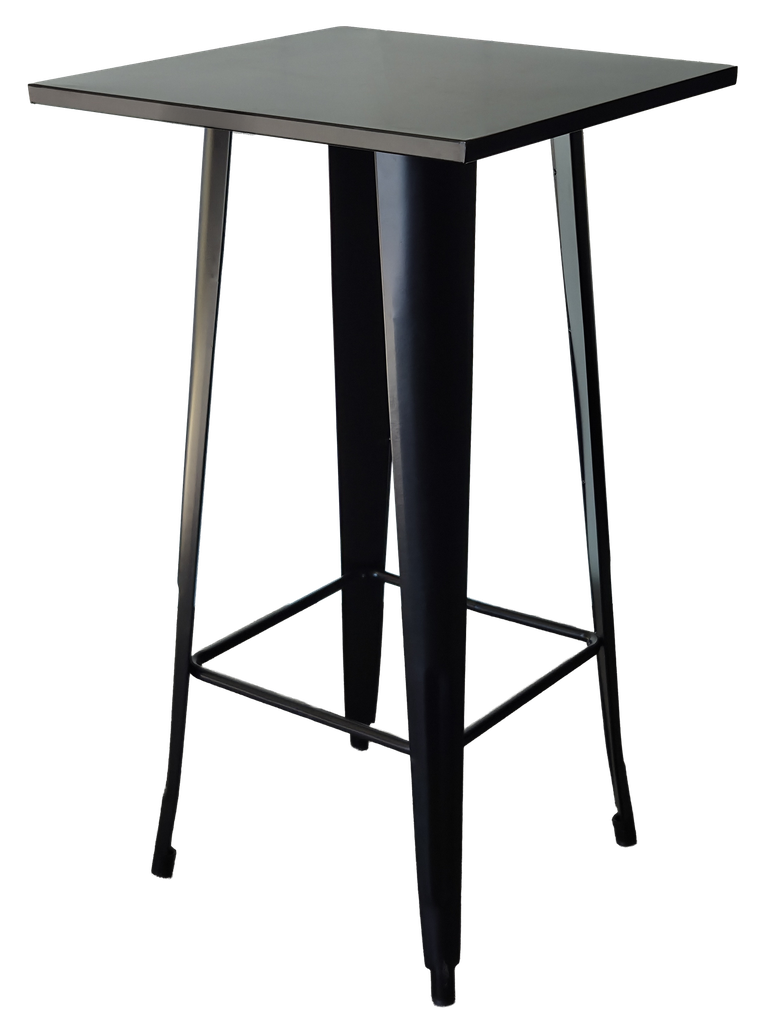 [Location] Table haute noire (mange-debout)
