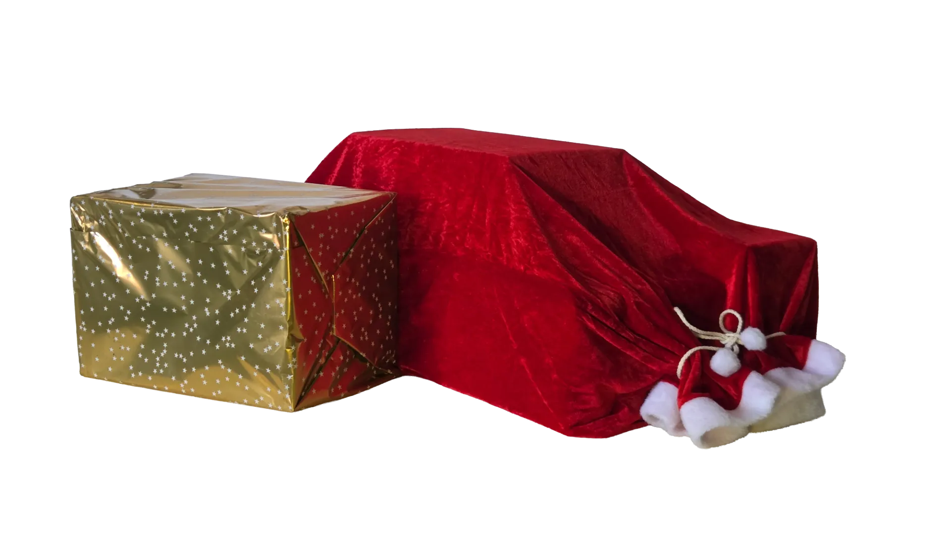 [Location] Hotte du Père Noël - sac cadeaux en velours