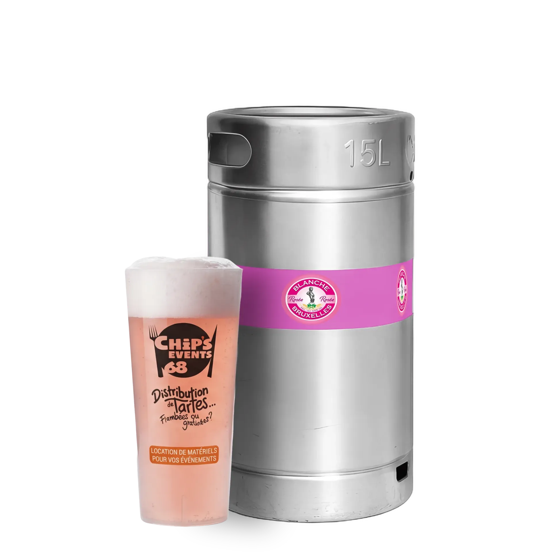 Bière Blanche Bruxelles Rosé - fût 15L 4.5°