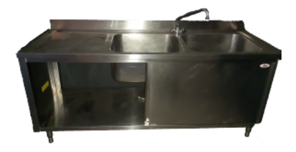 [Location] Plonge inox double bac